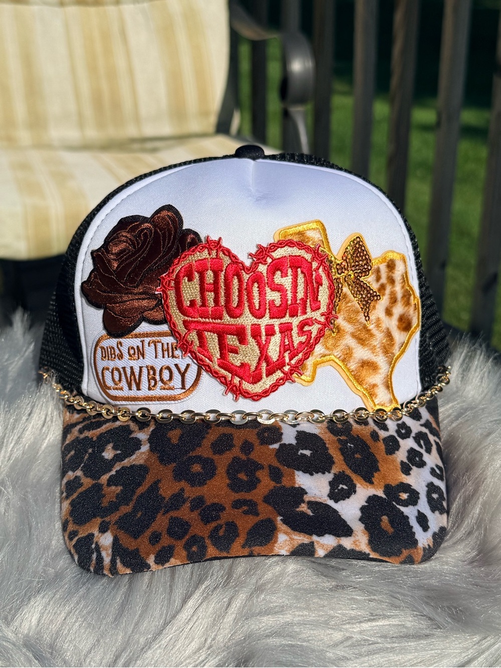 Choosin Texas Leopard Print Trucker Hat